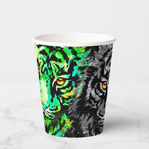 Tiger Cup Tigerköpfe Papier Cup Pappbecher