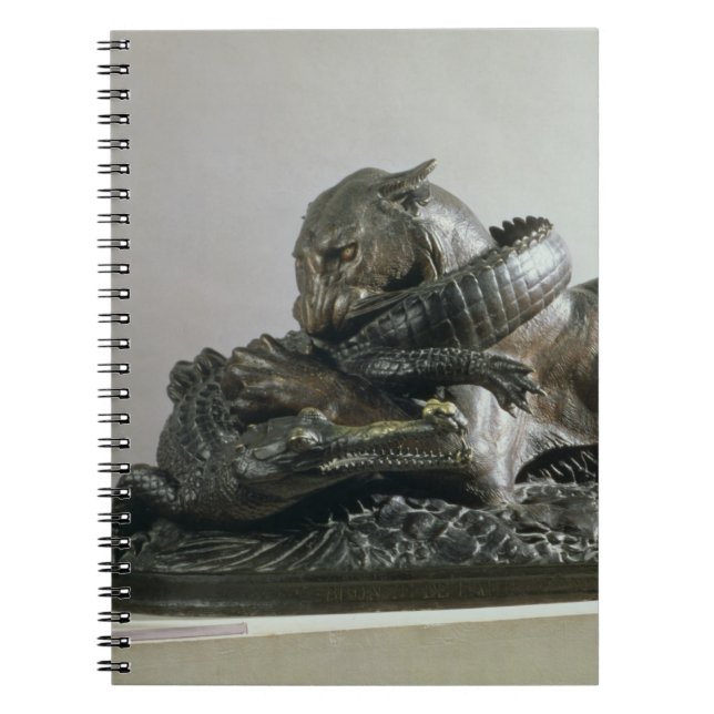 Tiger, der einen Alligator, 1832 (Bronze, Notizblock (Vorderseite)