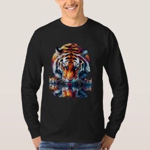 Tiger, der sich im Wasser spiegelt T-Shirt