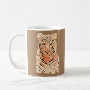 Tiger-Design auf einer Tasse