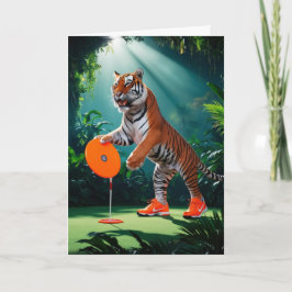 Tiger Disk Golfer Card Karte