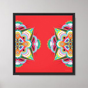 Tiger Dragon Mandala 12x12 Leinwand Giclée Print