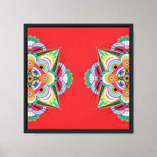 Tiger Dragon Mandala 14x14 Leinwand Giclée Print