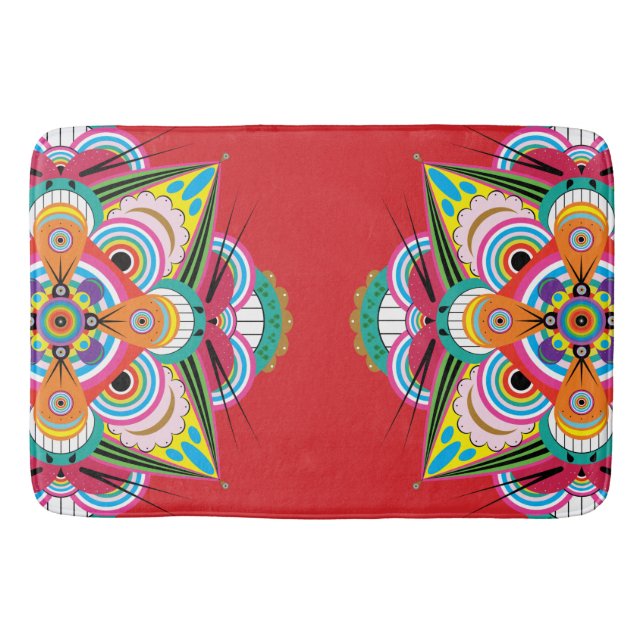 Tiger Dragon Mandala Bath Mat Badematte (Vorderseite)