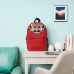 Tiger Dragon Mandala Multiprint Backpack Bedruckter Rucksack