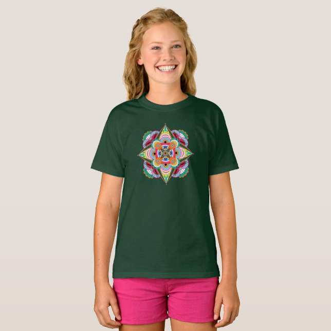 Tiger Dragon Mandala T-shirt enfant (Devant entier)
