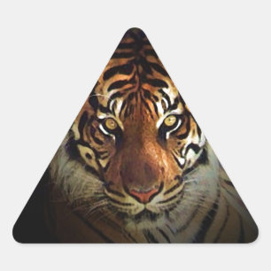 Tiger Dreieckiger Aufkleber