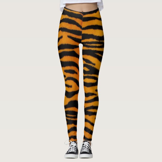 Tiger-Druck-Leggings Leggings (Vorderseite)