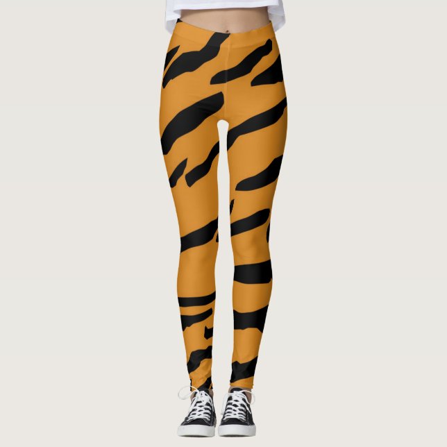 Tiger-Druck-Leggings Leggings (Vorderseite)