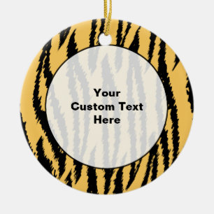 Tiger-Druck-Muster. Orange und Schwarzes Keramikornament