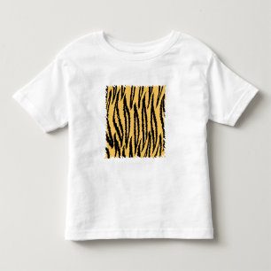 Tiger-Druck-Muster. Orange und Schwarzes Kleinkind T-shirt