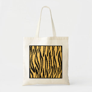 Tiger-Druck. Orange und schwarzes Muster Tragetasche
