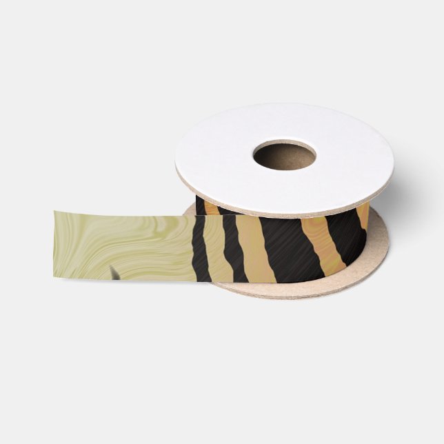Tiger-Druck Satinband (Spule)