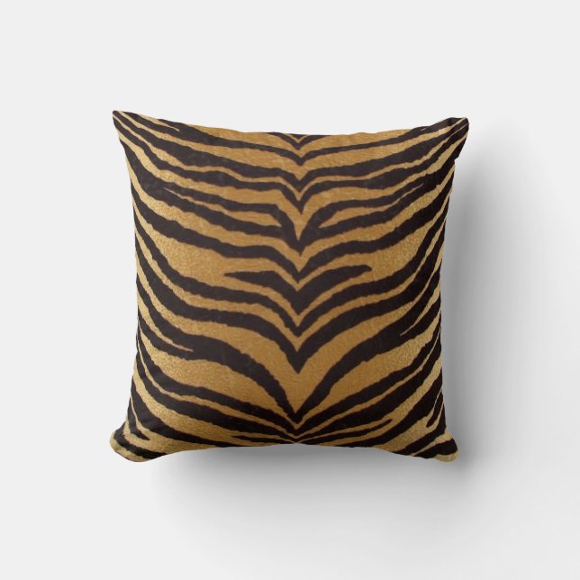 Tiger-Druck-Wurfs-Kissen Kissen (Vorderseite)