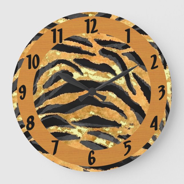 TIGER DRUCKER GROßE WANDUHR (Vorderseite)