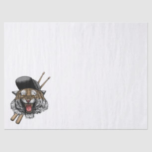 Tiger Drummer Seidenpapier