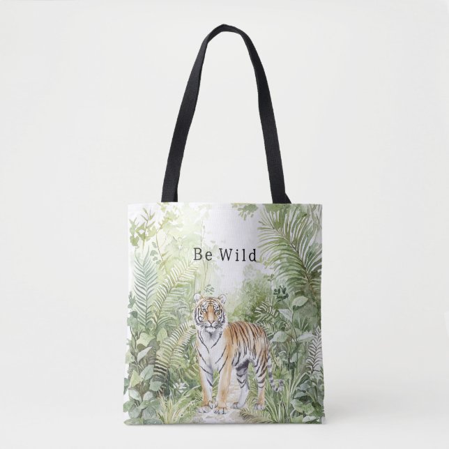 Tiger Dschungel Sei Wild Tasche (Vorderseite)