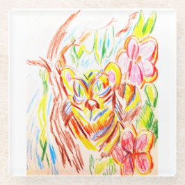 Tiger-Dschungel-Sommer Glasuntersetzer