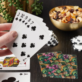 Tiger Dschungel-Träume Nahtloses Oberflächenmuster Spielkarten