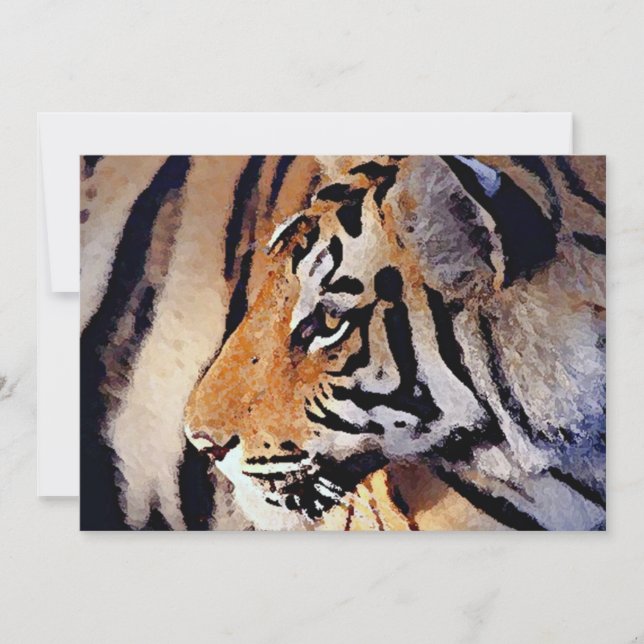 Tiger-Einladung Einladung (Vorderseite)