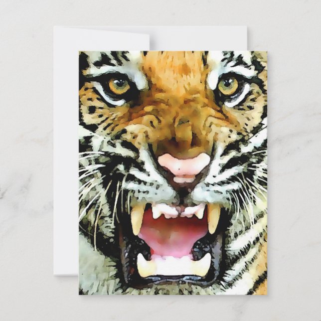 Tiger-Einladungen Einladung (Vorderseite)