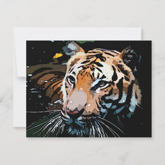 Tiger-Einladungen Einladung (Vorderseite)