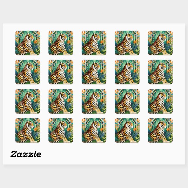 Tiger Envelope Stickers (Blatt)