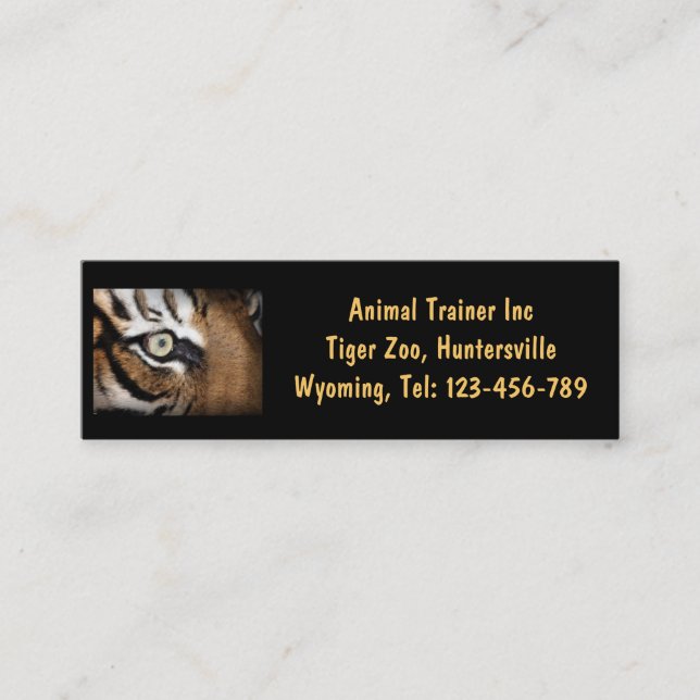 Tiger Eye Business Card Mini Visitenkarte (Vorderseite)