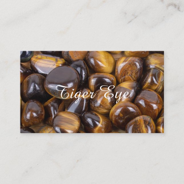 Tiger Eye Crystal Business Cards Visitenkarte (Vorderseite)
