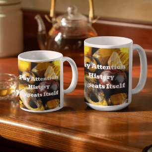 Tiger Eye History Repeats Itself Tasse