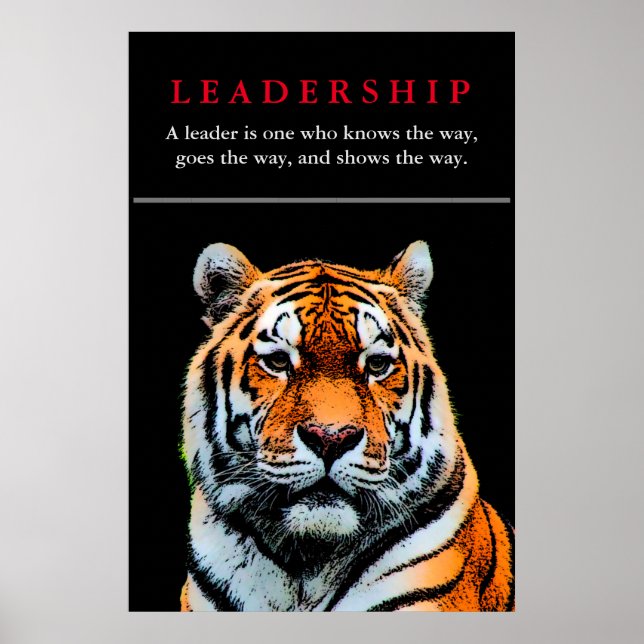 Tiger Eyes Leadership Inspiration Poster (Vorne)