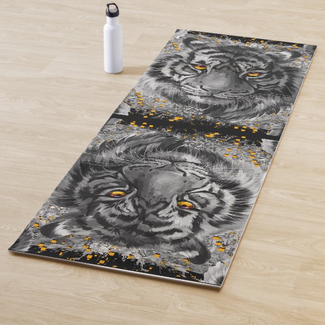 Tiger Eyes - Orange Tiger Yoga Mat Yogamatte (Beispiel)