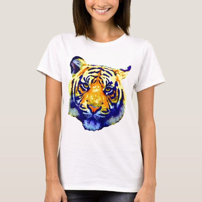 Tiger Eyes Pop Art T-Shirt (Vorderseite)