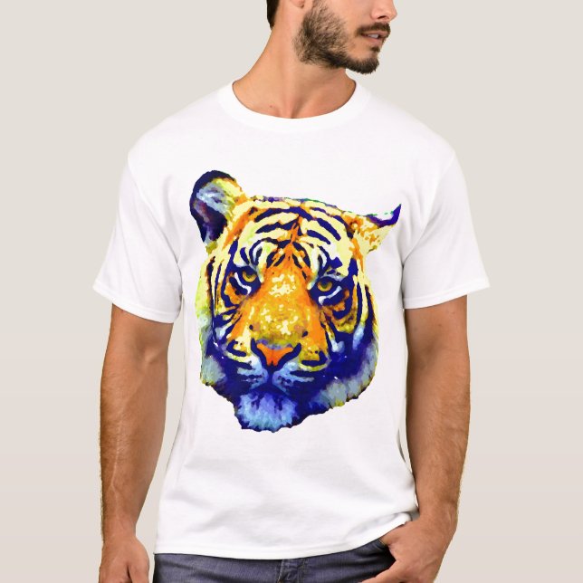 Tiger Eyes Pop Art T-Shirt (Vorderseite)