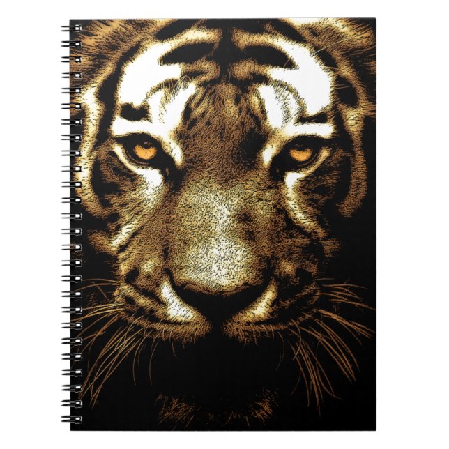 Tiger Eyes Wild Animal Art Fotos Notizblock (Vorderseite)