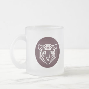 Tiger Face Abzeichen Mattglastasse