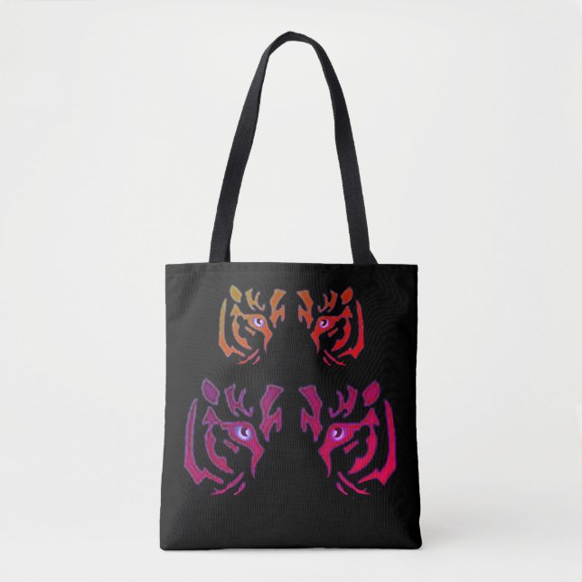 Tiger Face Black Tasche (Vorderseite)