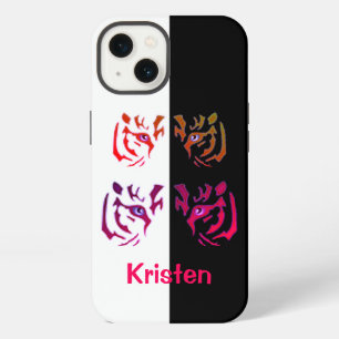 Tiger Face Black & White iPhone Hülle