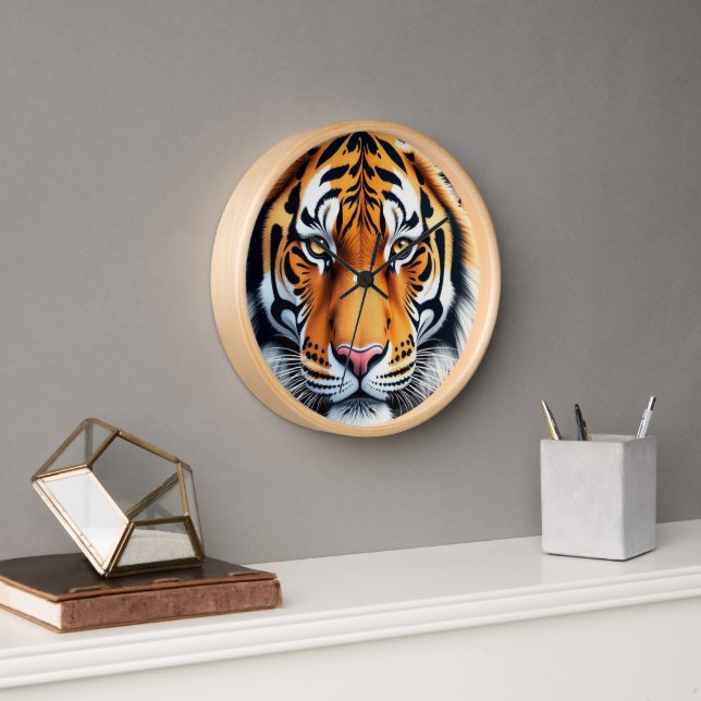 Tiger Face Clcok Uhr (Büro)