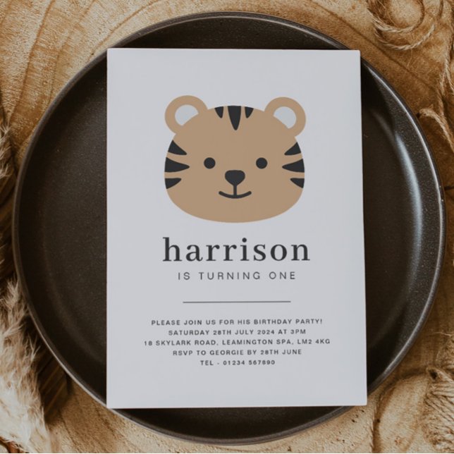 Tiger Face - Einladung zum Geburtstag (Tiger Face - Birthday Invitation)