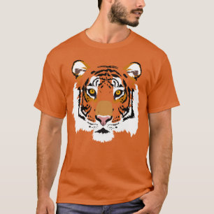 Tiger Face Graphic Print T-Shirt