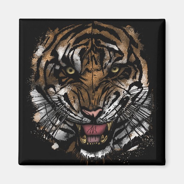 Tiger Face Magnet (Vorne)