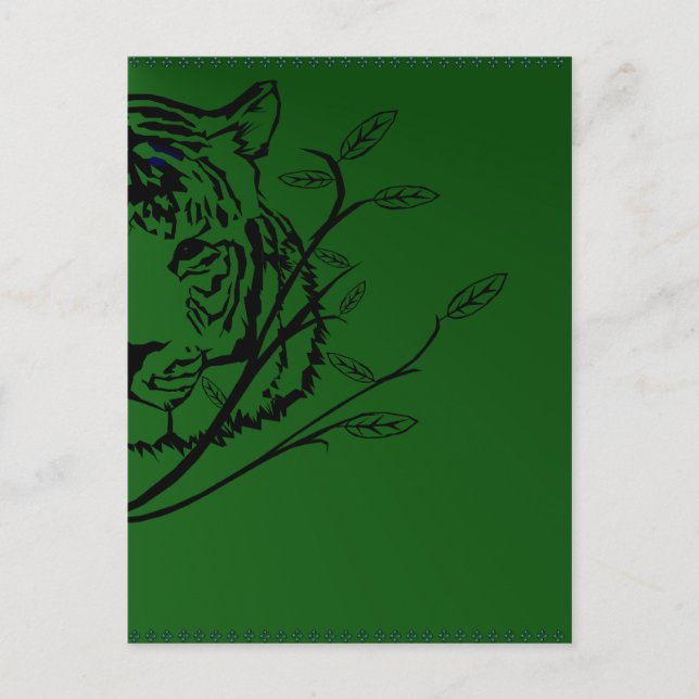 Tiger Face Postcard Postkarte (Vorderseite)