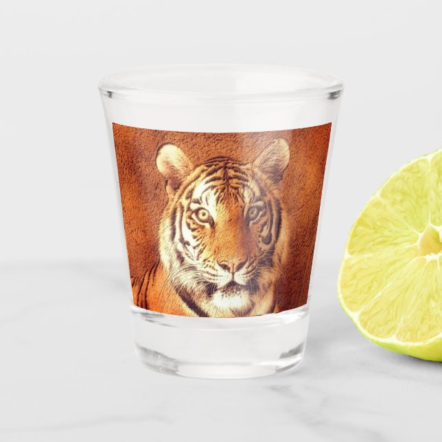 Tiger Face Schnapsglas (Vorderseite)