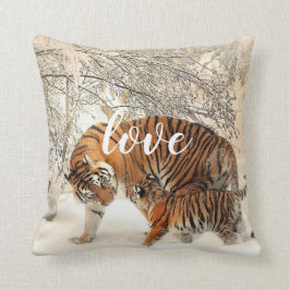 Tiger-Familie Kissen