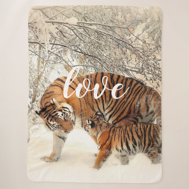 Tiger Family Sherpa Blanket Sherpadecke (Vorderseite)