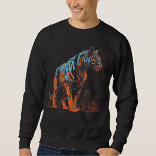 Tiger Fantasy Artwork Architektur Art Tiermodell Sweatshirt