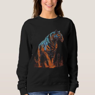Tiger Fantasy Artwork Architektur Art Tiermodell Sweatshirt