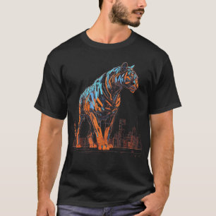 Tiger Fantasy Artwork Architektur Art Tiermodell T-Shirt
