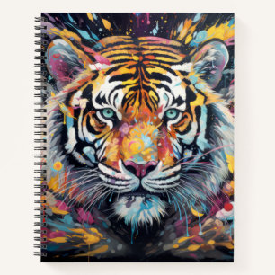Tiger farbenfroher Tierzauber Notizbuch